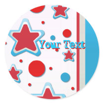 StarsNstripes_ Large, 3 Inch (sheet of 6) Round Stickers