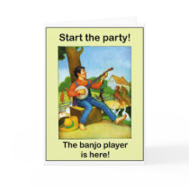 Start the party! The banjo player is here!