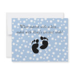 Started With A Kiss Wish Blue Baby Shower invitations