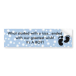Started With A Kiss Wish Blue Custom bumper stickers