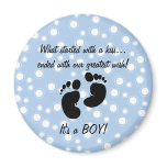 Started With A Kiss Wish Blue Custom magnets