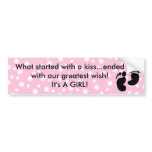 Started With A Kiss Wish Pink Custom bumper stickers