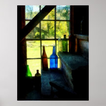 STARTING UNDER $20 - Coloured Bottles on Steps Posters