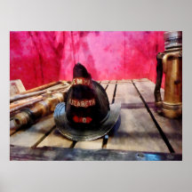 STARTING UNDER $20 - Fire Helmet in Fire Truck Poster
