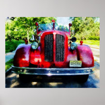 STARTING UNDER $20 - Front of Old Fire Engine Print