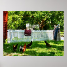 STARTING UNDER $20 - Laundry Hanging On Fence Print