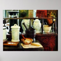 STARTING UNDER $20 -Mortar, Pestles and White Jars Poster