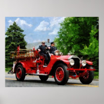 STARTING UNDER $20 - Old Fashioned Fire Truck Poster