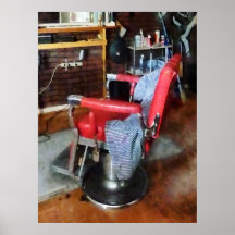 STARTING UNDER $20 - Red Barber Chair Print