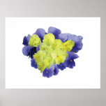 STARTING UNDER $20 - Yellow and Purple Pansy Heart Print