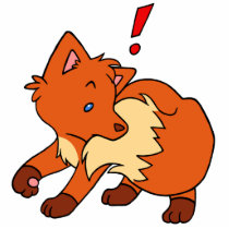 Startled Fox Cut Out