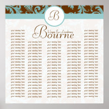 Starts at $10.55 Seating Chart for Reception Print