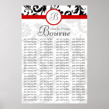 starts at $11.20 Seating Chart for Reception Posters