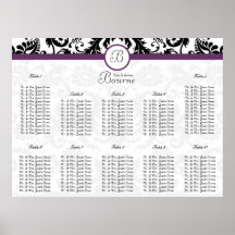 starts at $12.80 Seating Chart Table Numbers Poster
