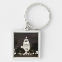 State Capitol of Austin, Texas at Night Key Chains