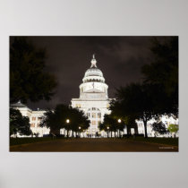State Capitol of Austin, Texas at Night Posters