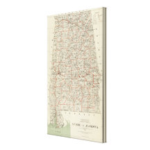 State of Alabama Canvas Print
