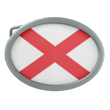 State of Alabama flag Oval Belt Buckle