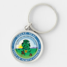 State Seal of North Dakota Keychain
