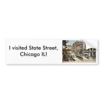 State St Chicago IL Vintage 1905 Bumper Sticker