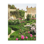 Stately and Serene Italian Rose Garden Post Card