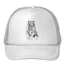 Stately White Tiger Hat