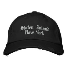 staten island bold embroidered baseball cap