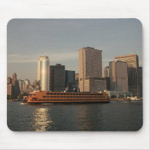 Staten Island Ferry & Twin Towers In Memoriam view Mousepad