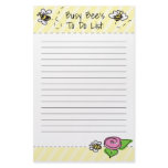 Stationary Busy Bee's To Do List Customized Stationery