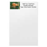 STATIONERY Tiger Lily Flowers Custom Personal