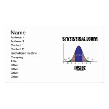 Statistical Lover Inside (Bell Curve) Business Card Templates