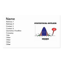 Statistical Outlier Inside (Bell Curve Humour) Business Card Template