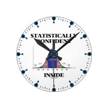 Statistically Confident Inside (Bell Curve Humour) Wallclock