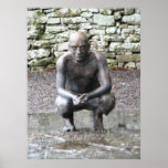 Statue at Drumcliff, Ireland posters