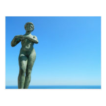 Statue for Gaspar de Portola, Barcelona Postcard