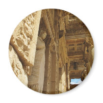 Statue in a Library, Celsus Library, Ephesus Fridge Magnet