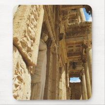 Statue in a Library, Celsus Library, Ephesus Mouse Pads