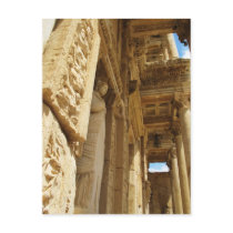 Statue in a Library, Celsus Library, Ephesus Postcard
