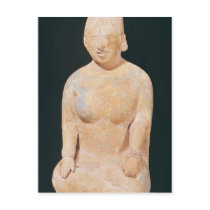 Statue of a seated woman postcards