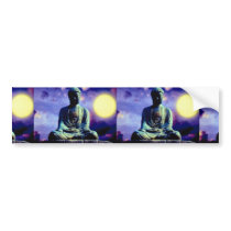 Statue of Buddha with sun Bumper Stickers