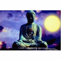 Statue of Buddha with sun Photo Sculptures