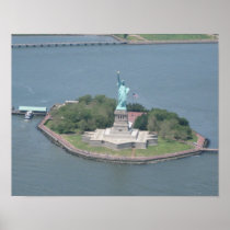 Statue of Liberty Aerial Poster