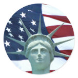 Statue of Liberty American flag Sticker