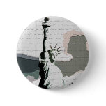 Statue of Liberty Pop Art Pinback Button