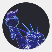Statue of Liberty Pop Art Round Sticker
