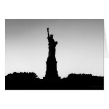Statue of Liberty silhouette Greeting Card
