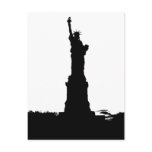 Statue of Liberty Silhouette Post Card