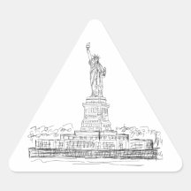 Statue of Liberty Triangle Sticker