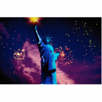 Statue of Liberty with fireworks Cut Outs