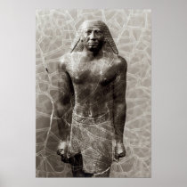 Statue of Mentuemhat, Governor of Thebes Posters